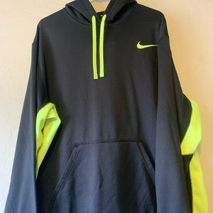 Nike Therma Fit Black/Neon Hoodie XXL